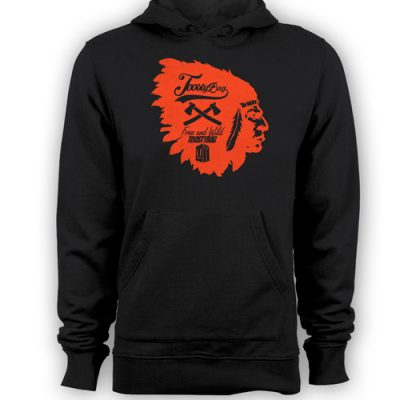 Poleron Etnic Negro Diseño Rojo